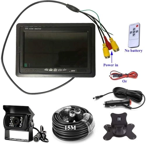 Rearview Camera - Night Vision + 7" TFT LCD Monitor - 800x480