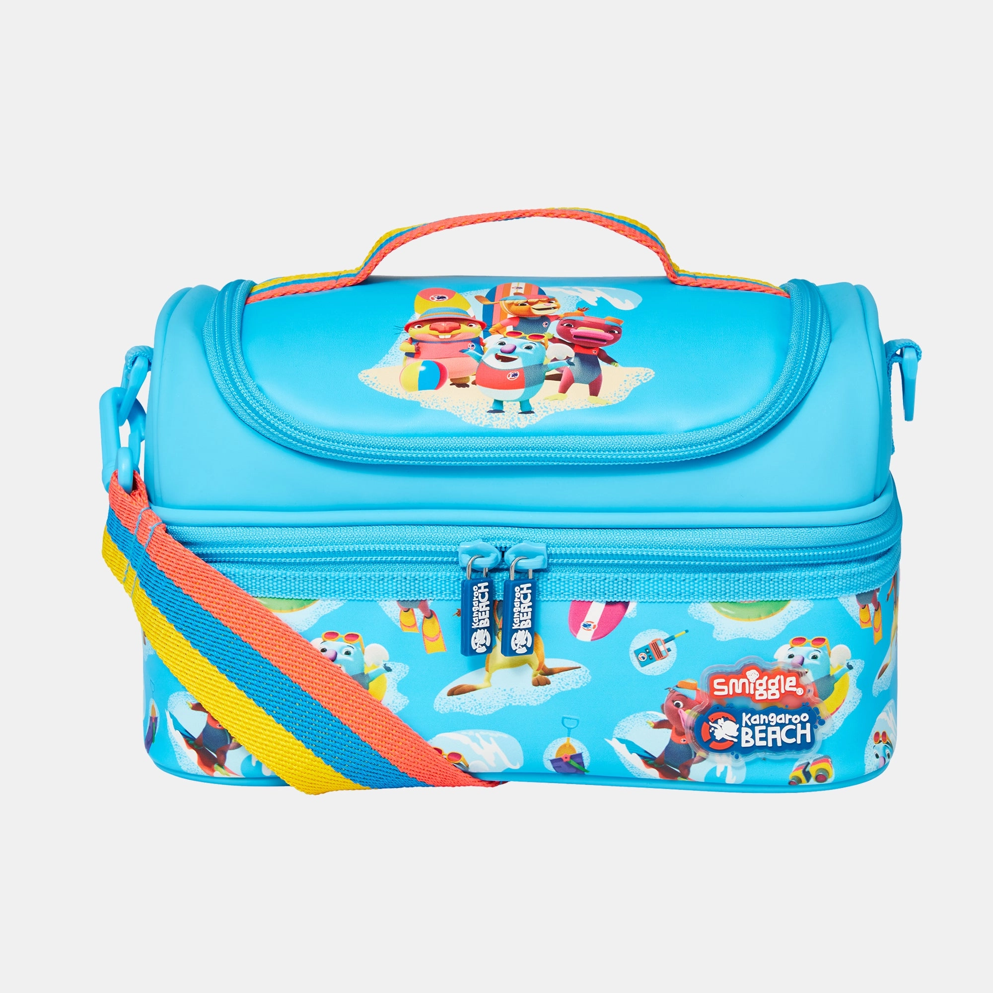 Smiggle Double Decker Lunchbox - Kangaroo Beach