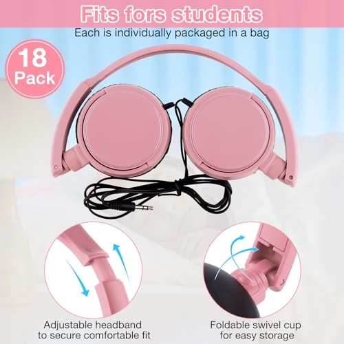 Classroom Headphones Wired Headphone 18 Pack