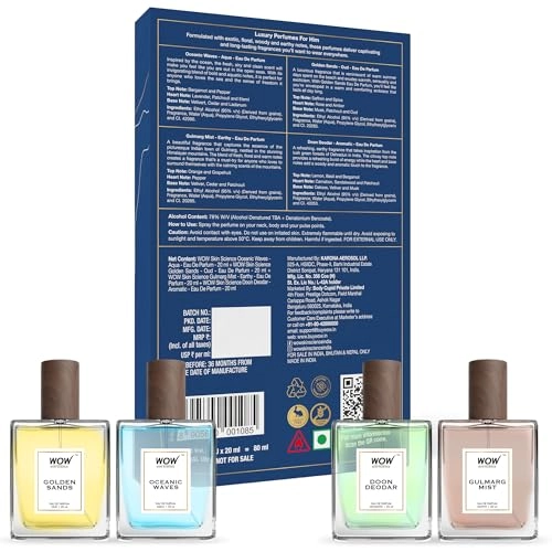 Oceanic Waves + Golden Sands + Gulmarg Mist + Doon Deodar - Eau De Parfum Pack of 4