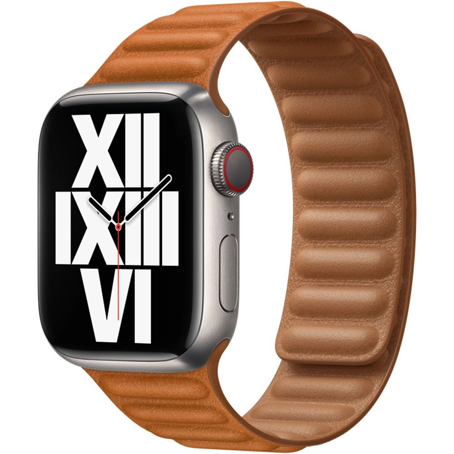 Leather Link - Leather 45mm S/M Golden Brown for Apple Watch