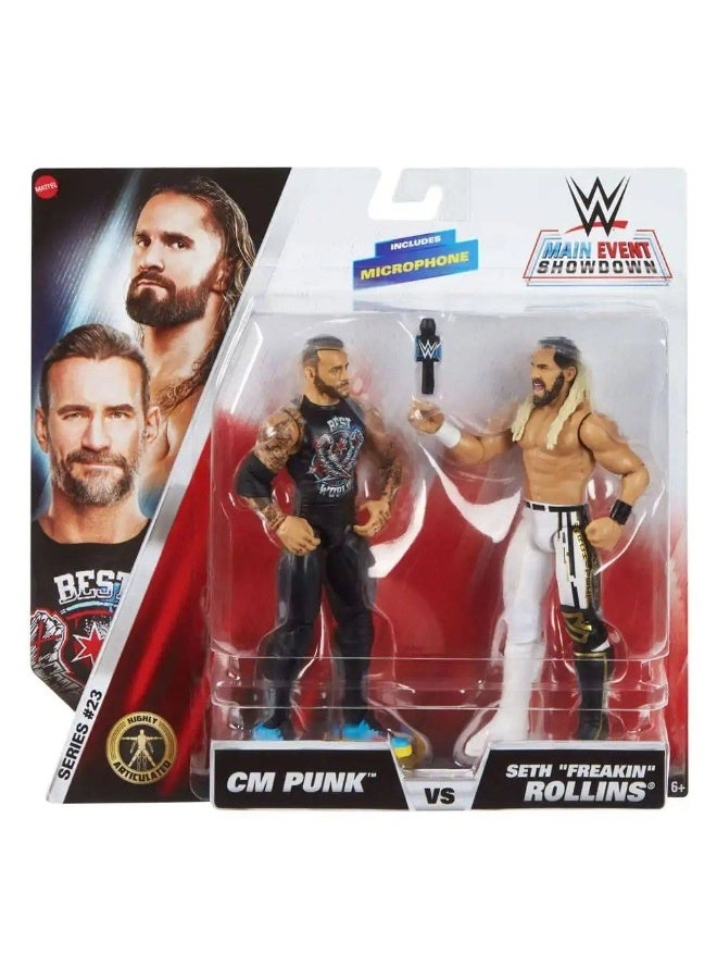 WWE Main Event Showdown - CM Punk + Seth "Freakin" Rollins 2 pcs