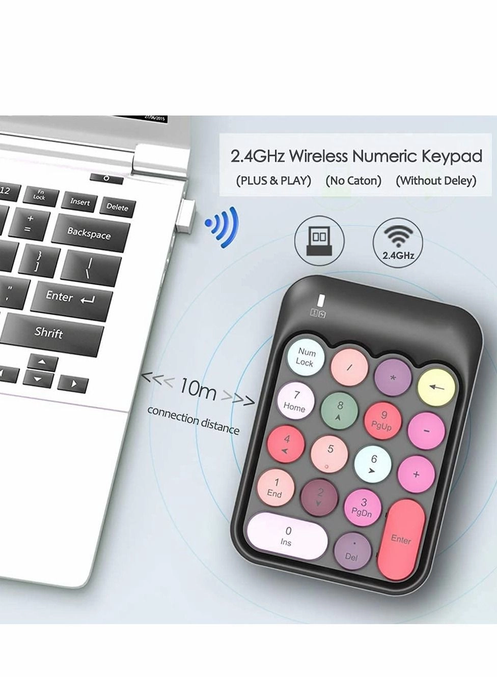 Numeric Keypad - Mechanical Wireless 18 Keys