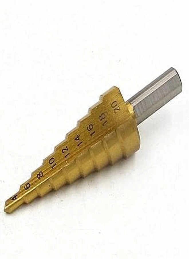 Step Drill Bit - HSS Hex Titanium 1Pc 4mm-20mm