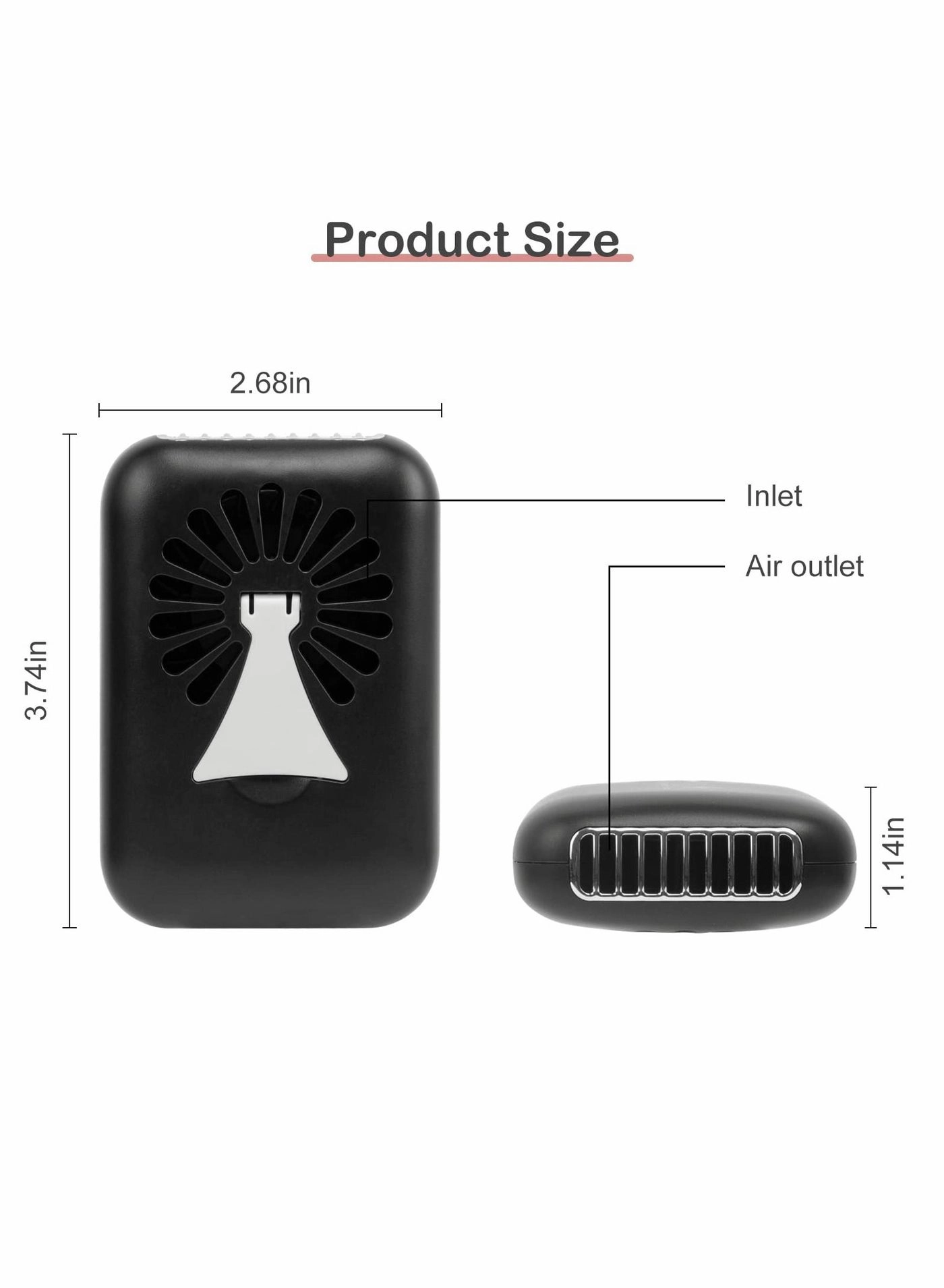 Personal Handheld Fan - Instant Cooling Rechargeable 3 Speed