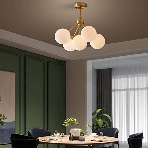 G9 Magic Bean Ceiling Light - Copper-colored and cognac-colored glass 5