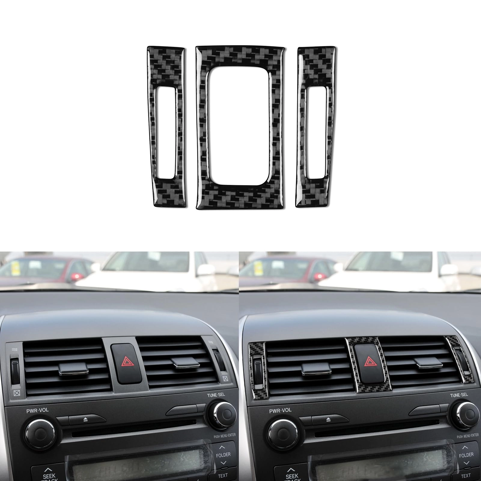 pjfus Central A/C Outlet Vent Panel - Toyota Corolla 2009 2010 2011 2012 2013