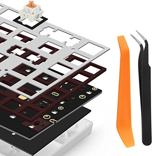 Felt PCB Foam - 84 Layout + Poron Switch Pads - 120Pcs + Plastic Prying Bar + Tweezers