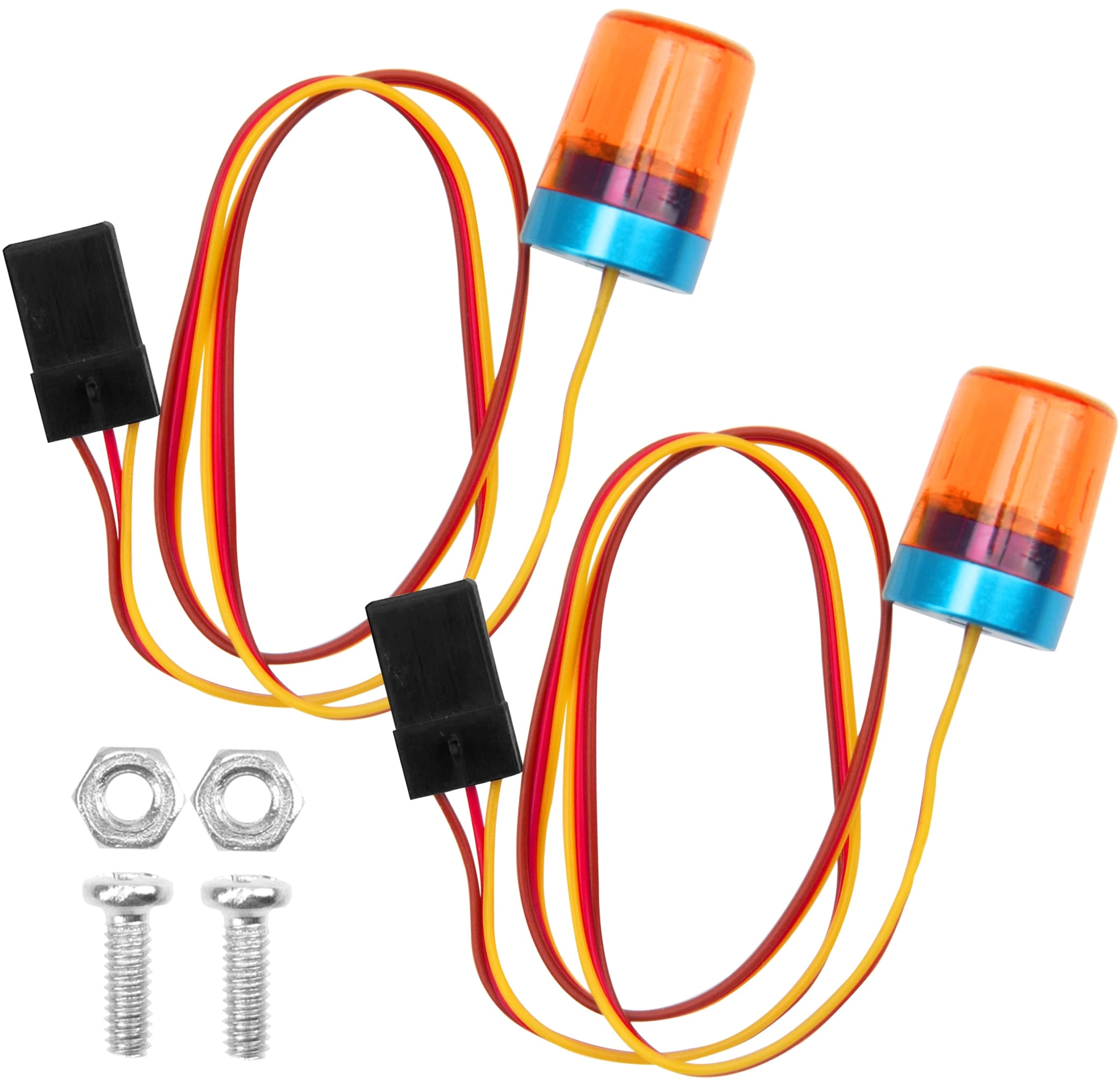 vgoohobby Rotating Beacon Light - Orange 2-Pack