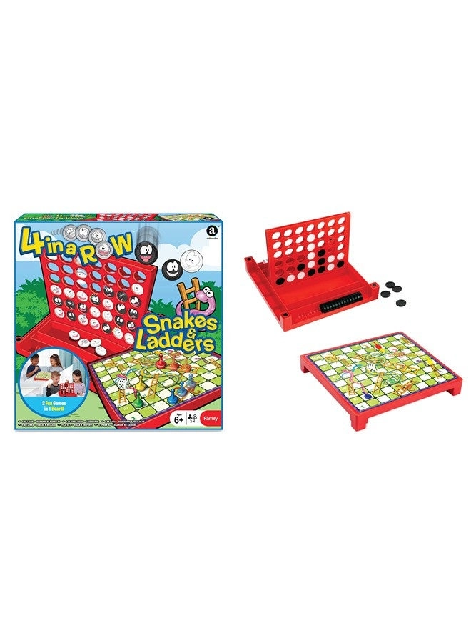 4-in-a-row + Snakes and Ladders