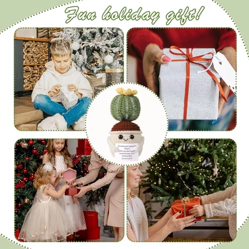 Cactus Funny Positive 13 cm Crochet