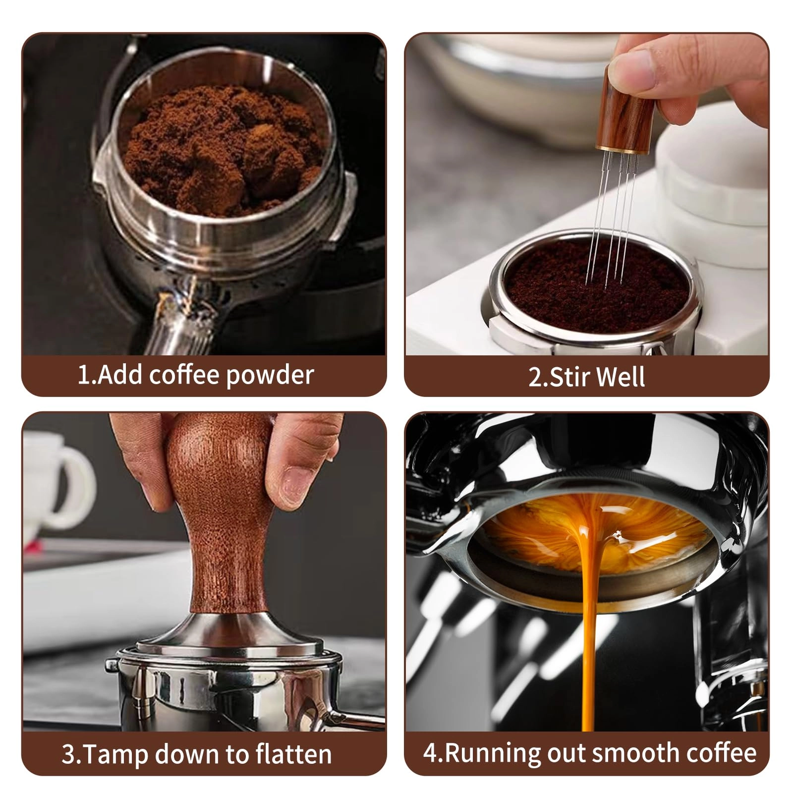 51mm Coffee Tamper - 24PCS 316stainlesss Kit