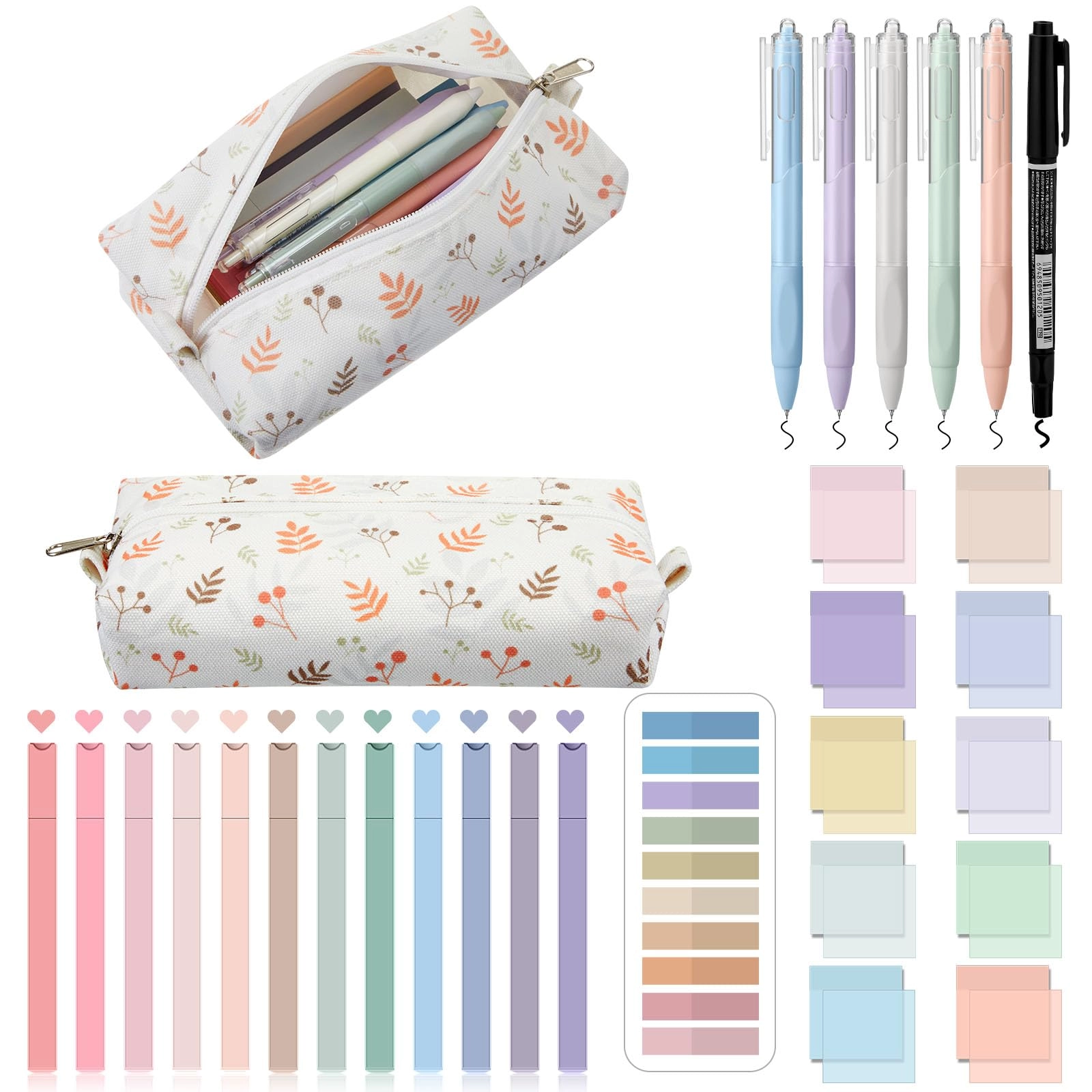 jutom Aesthetic Book Annotation Kit - 39 Pcs