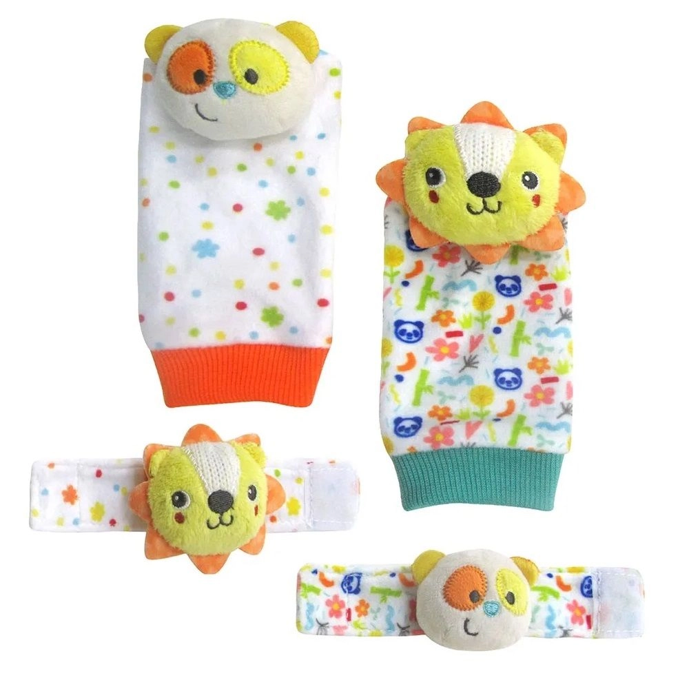 MOON Foot And Wrist Rattle - 0 months fabric 4 pieces
