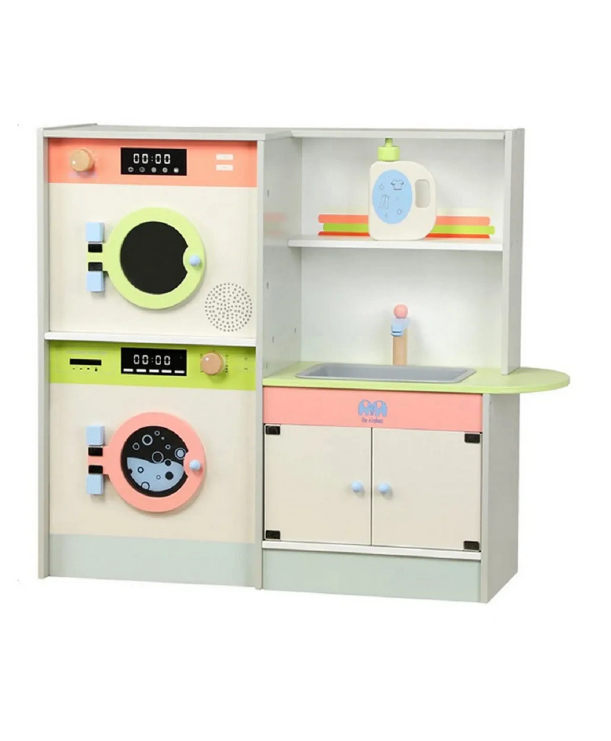 Factual Toys Wooden Toy Laundry Cupboard Playset (19188949-FT_MSN_23006)