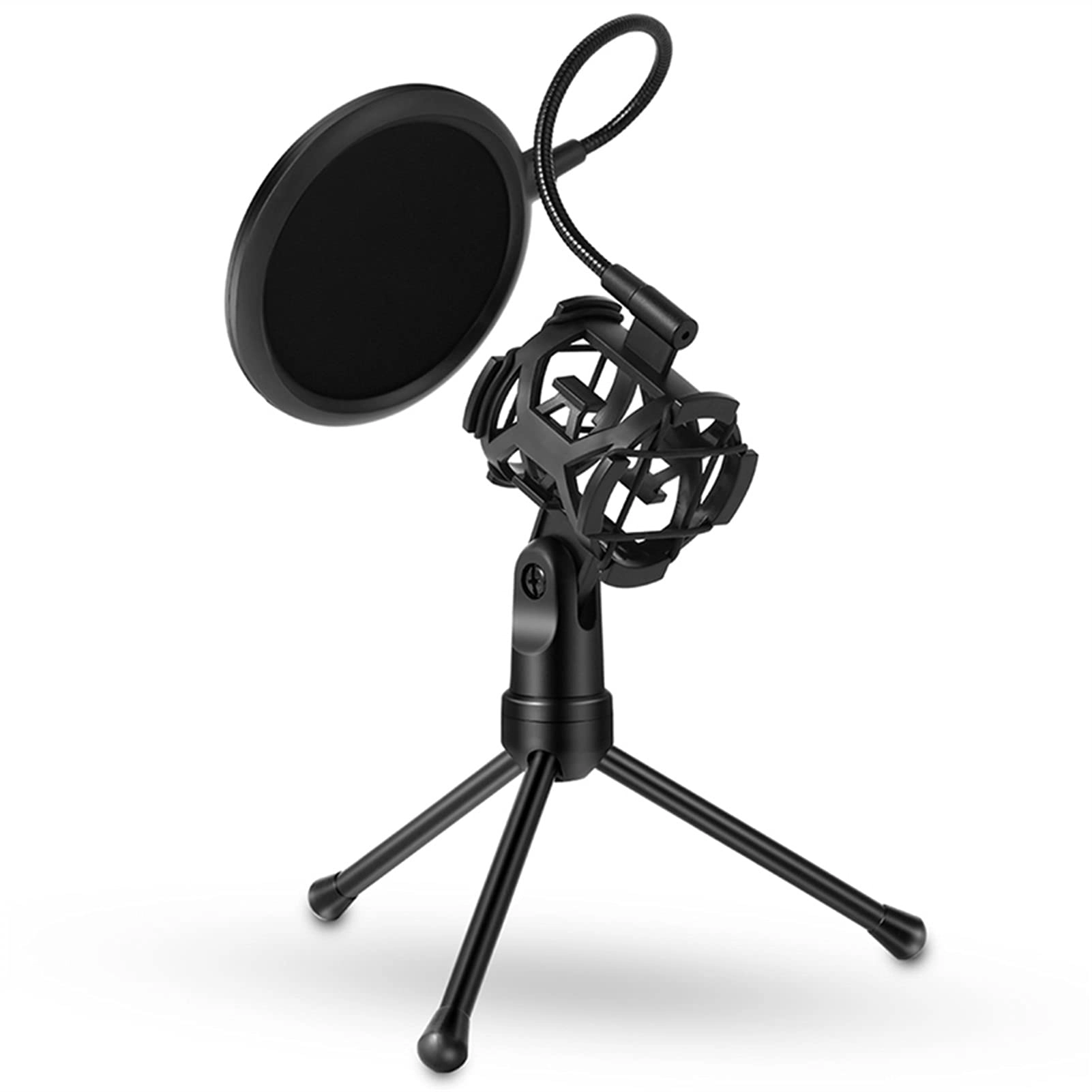 Mic Stand + Mic Clip Holder + Table Mounting Clamp + Pop Filter