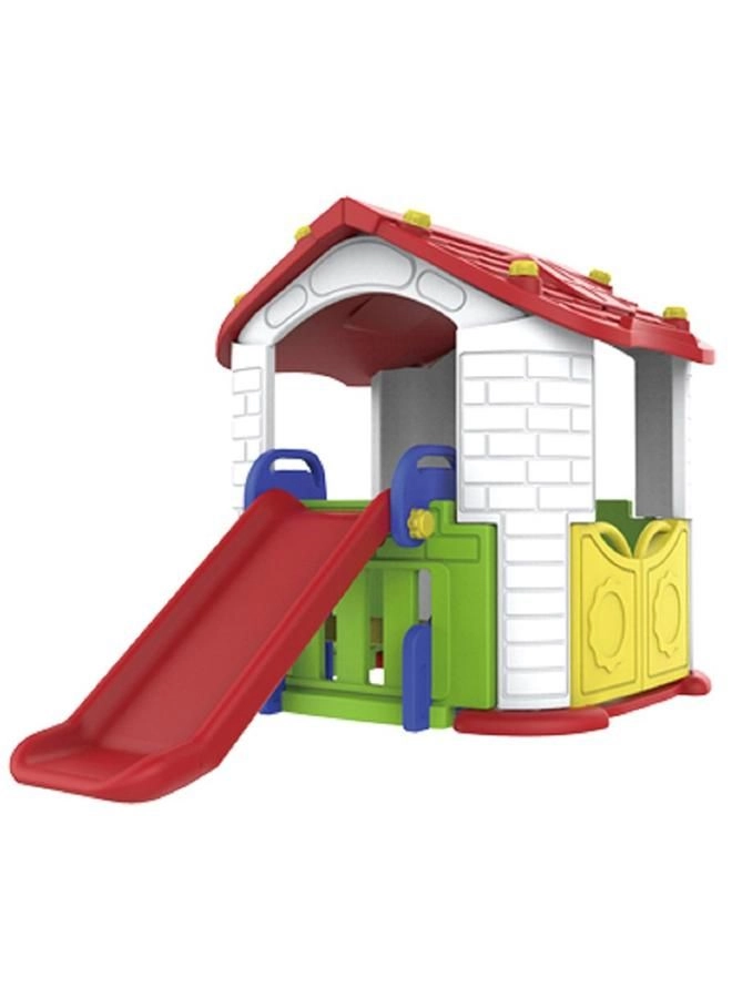 COLORLAND LETS PLAY CHD-801 - Play House With Slide Red