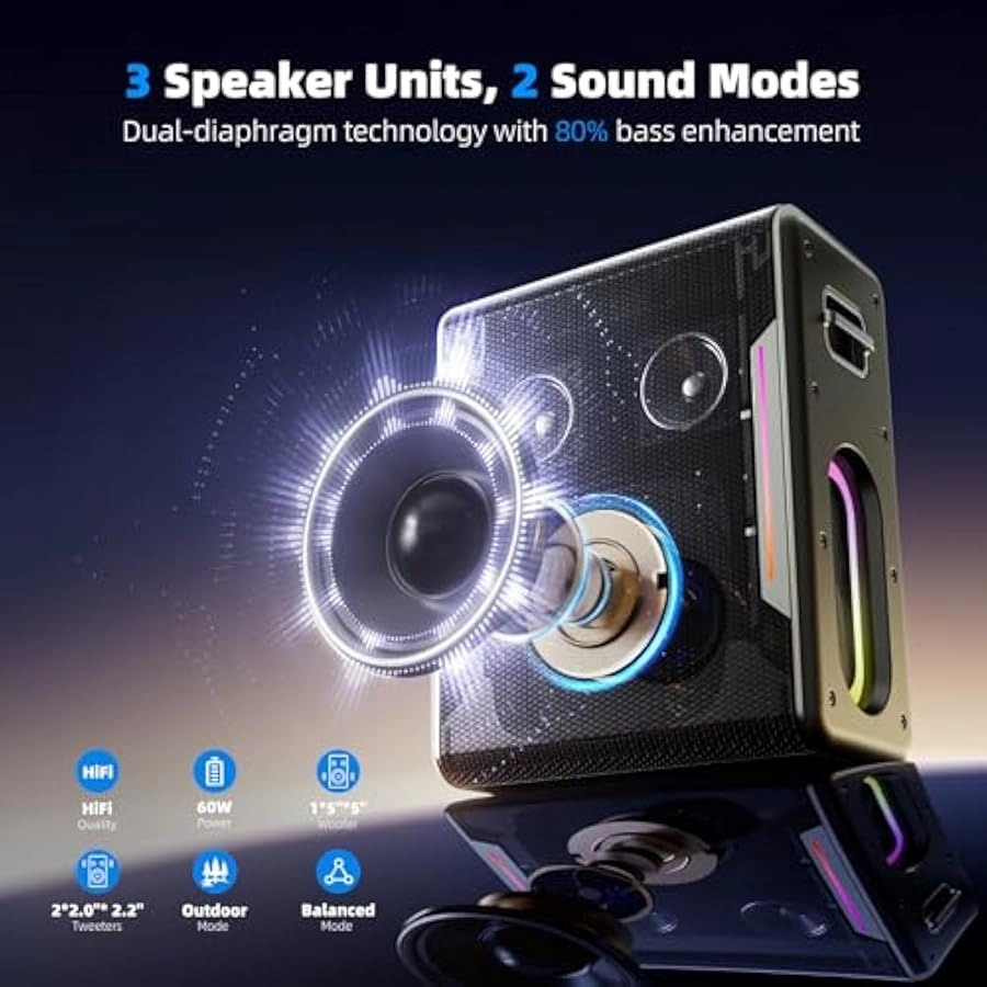 Karaoke Machine - 2 Wireless Microphones 10W