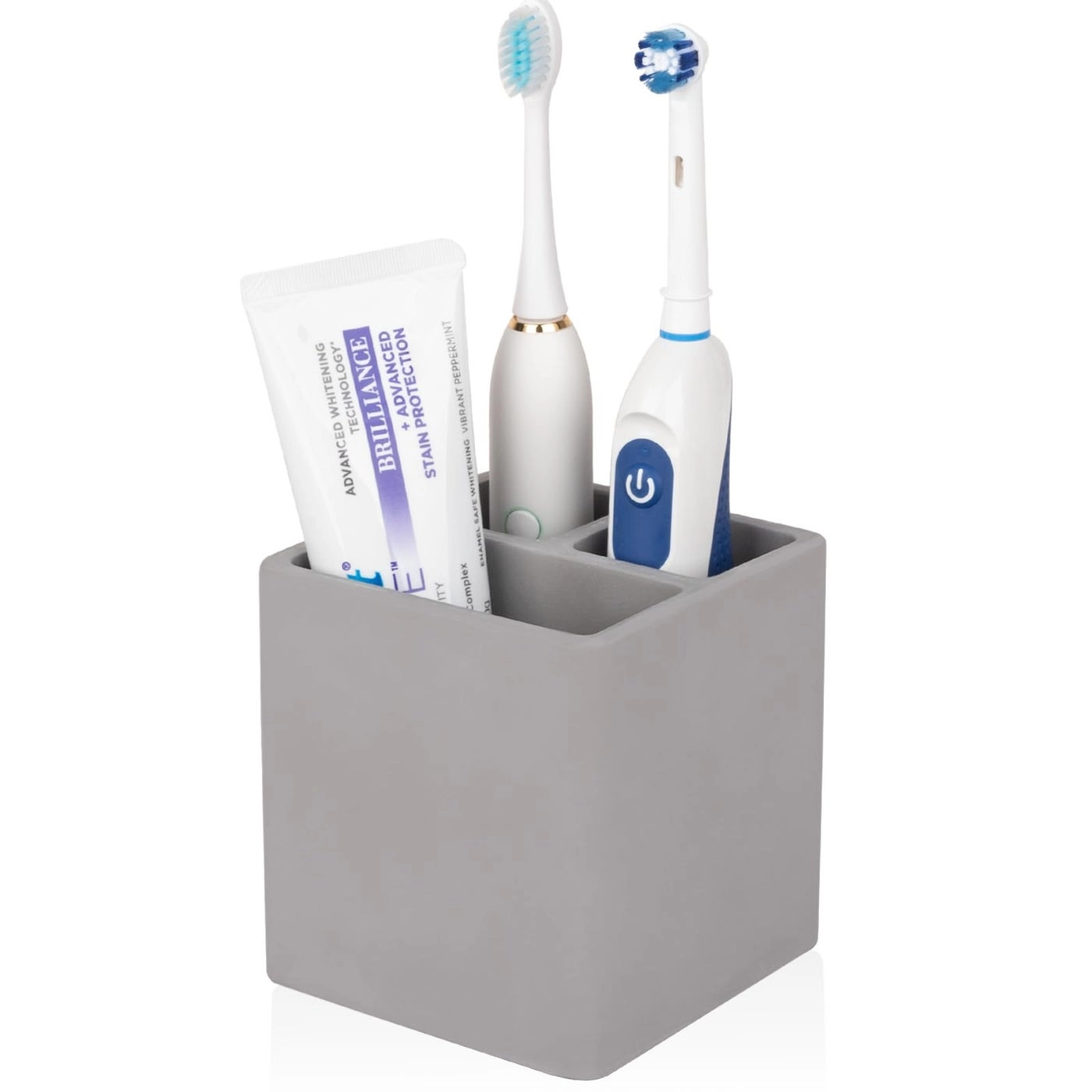 Diatomite Toothbrush Holder - Bathroom Countertop Shower Vanity 3 Slots