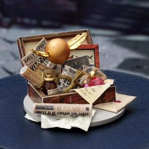 3D Wooden Puzzle Bookshelf Insert - Library of Books 1:24