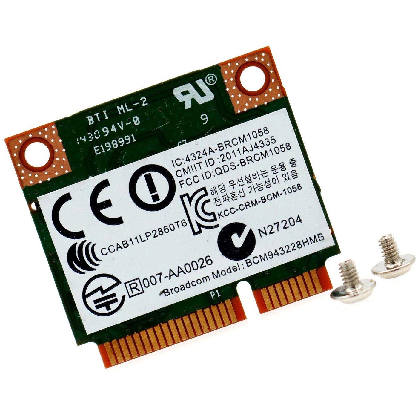 BCM943228HMB - Dual Band Half Mini PCie Wireless