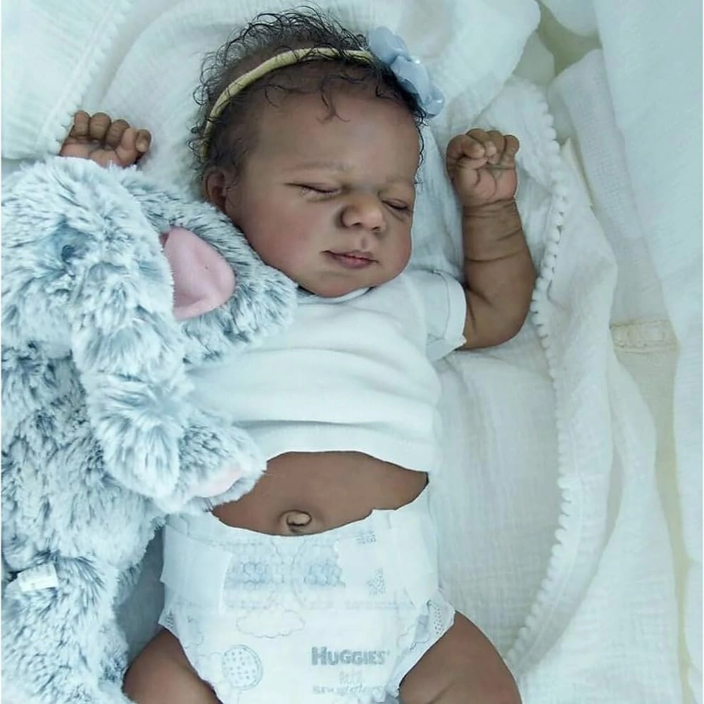 Reborn Baby Doll - 18 Inch Silicone Full Body African American