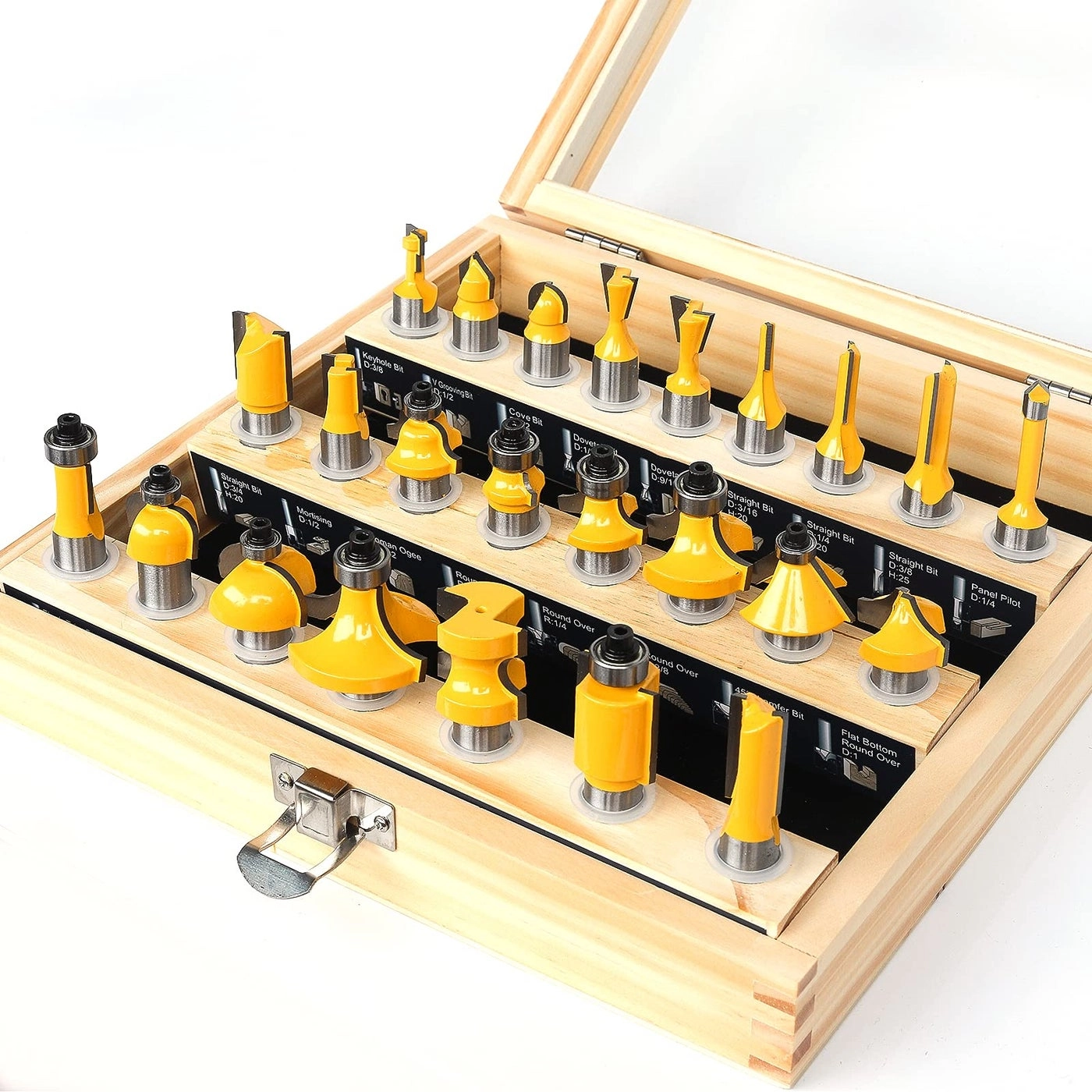 Router Bits Set - 1/2 Inch 24 Pieces
