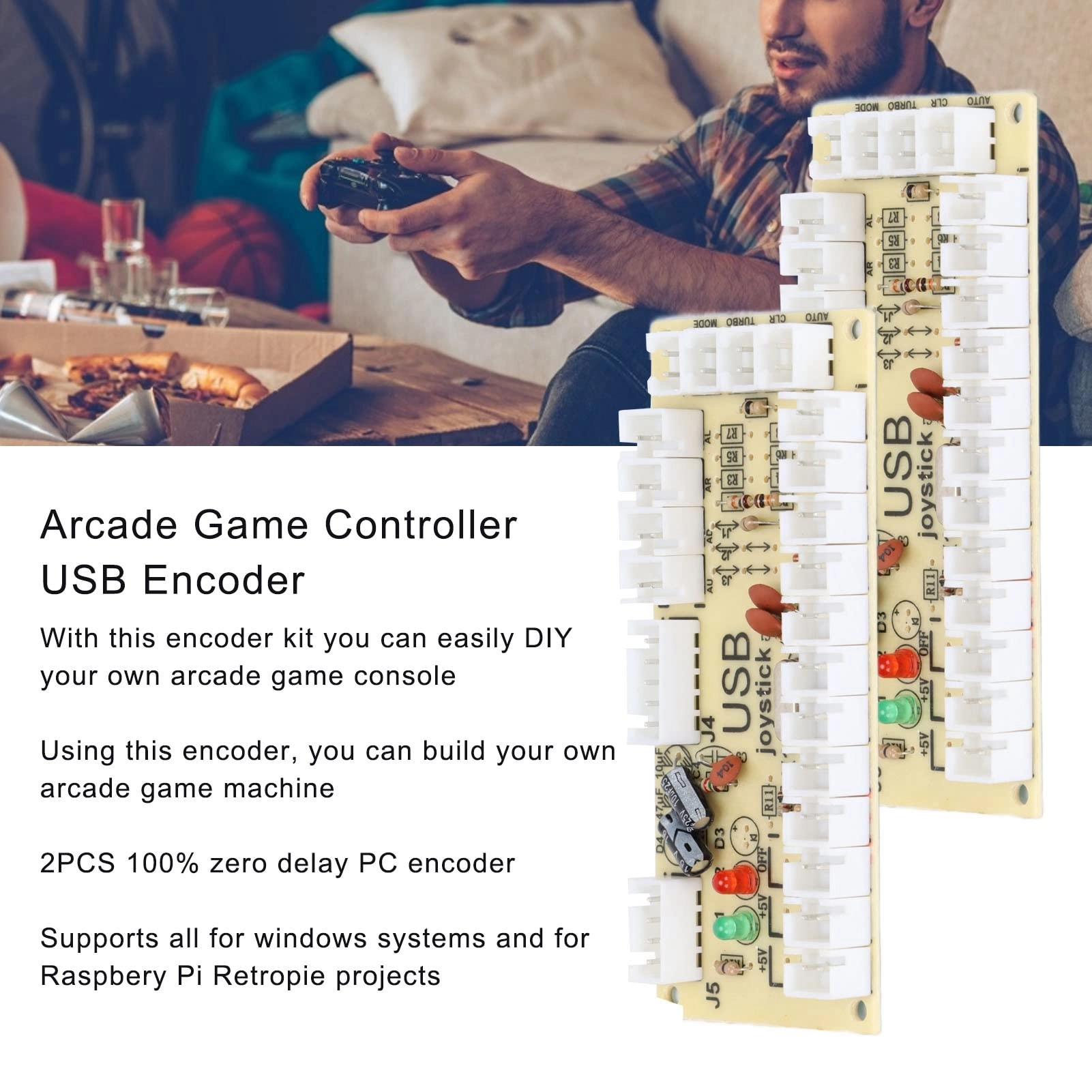 Zero Delay Arcade USB PC Encoder