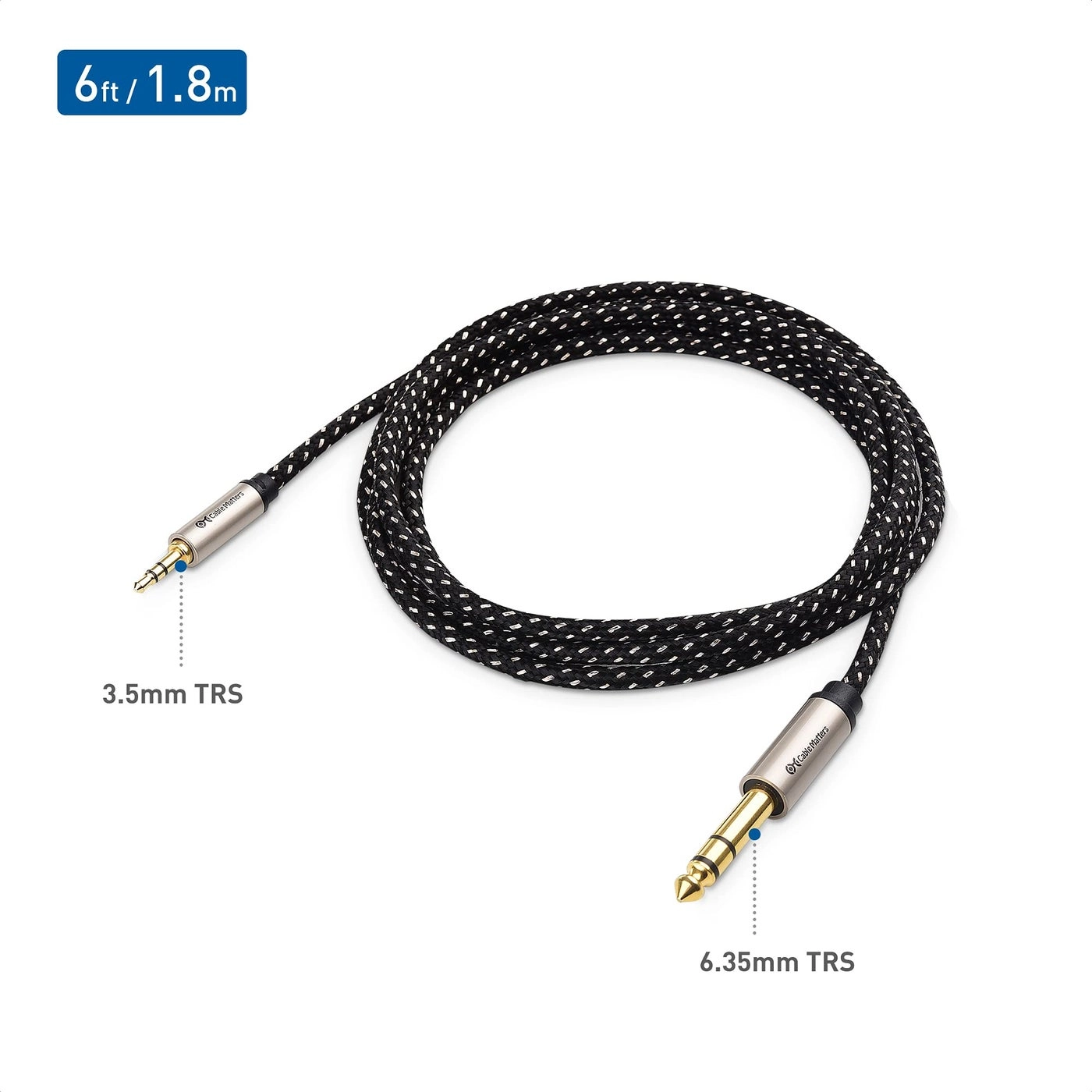 1/4 Inch TRS Cable - 6 ft
