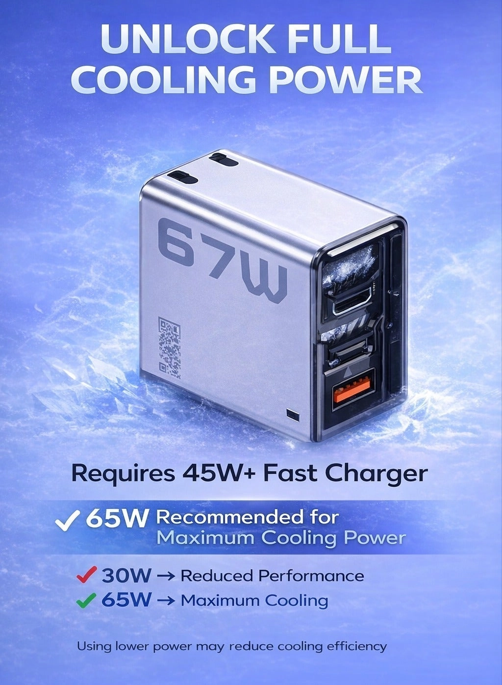 Magnetic Phone/Tablet Cooler - 36W Graphene Heatsink Clip-On