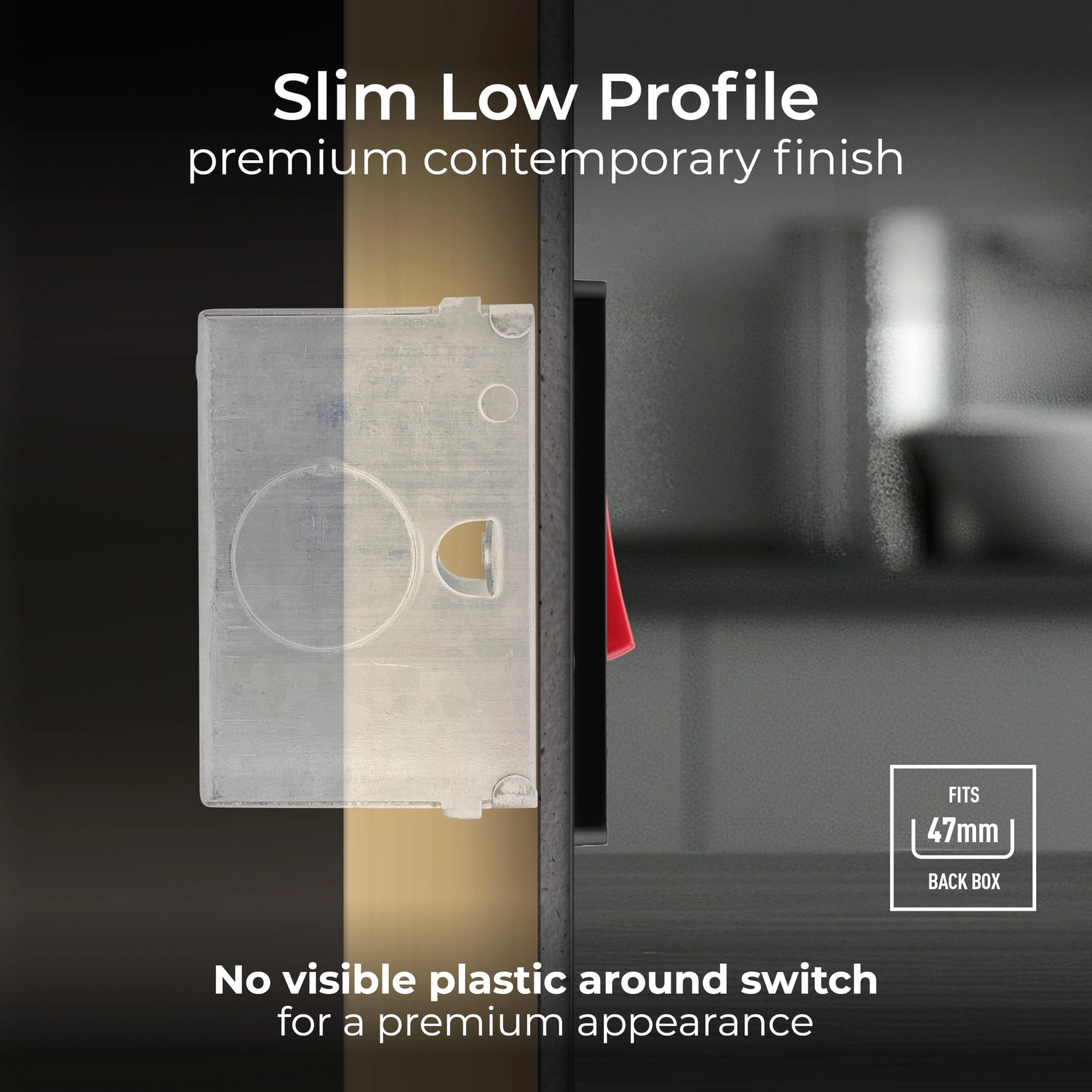 Evolve 45A Double Pole Switch - LED Indicator