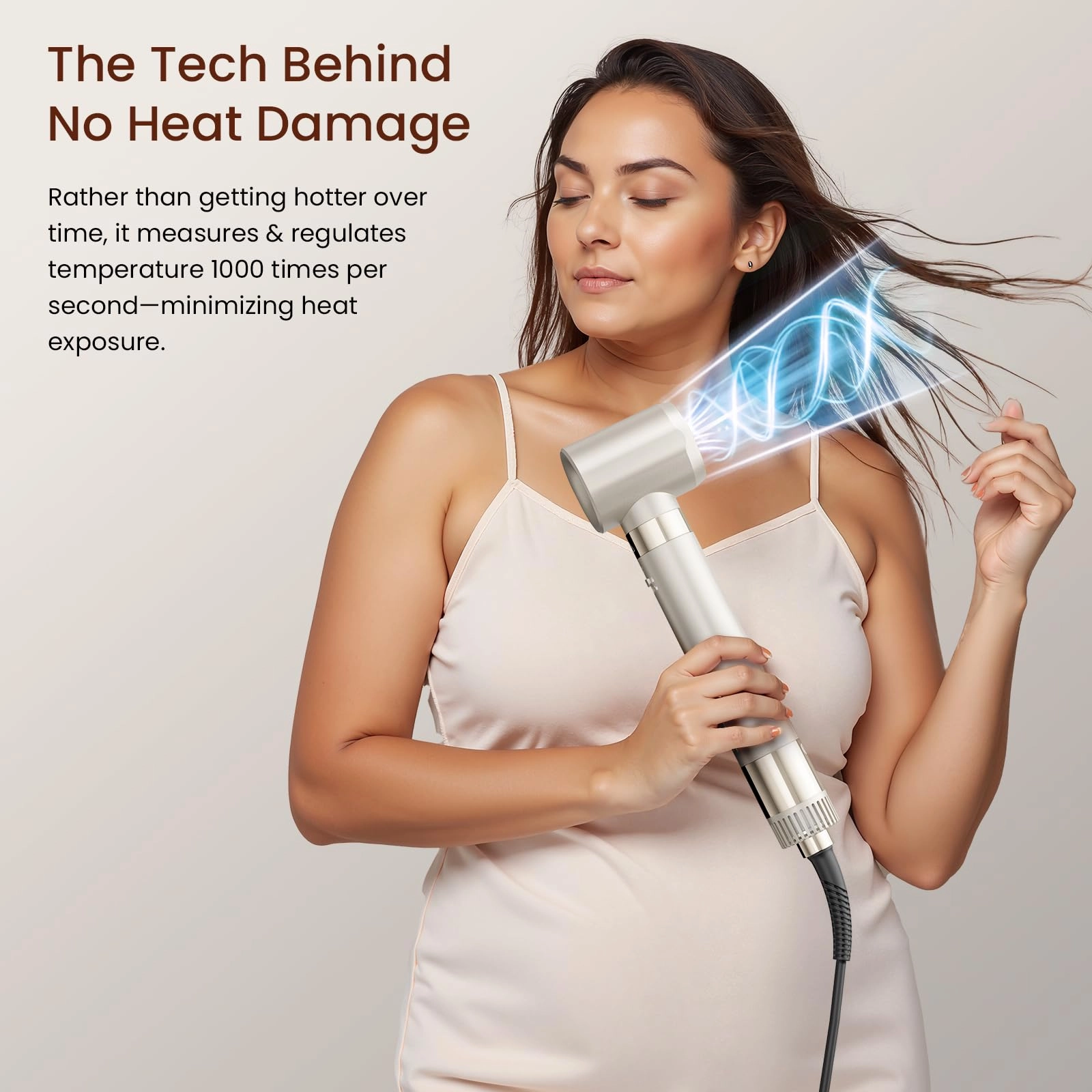 5-in-1 Hot Air Styler - 110,000 RPM Champagne White