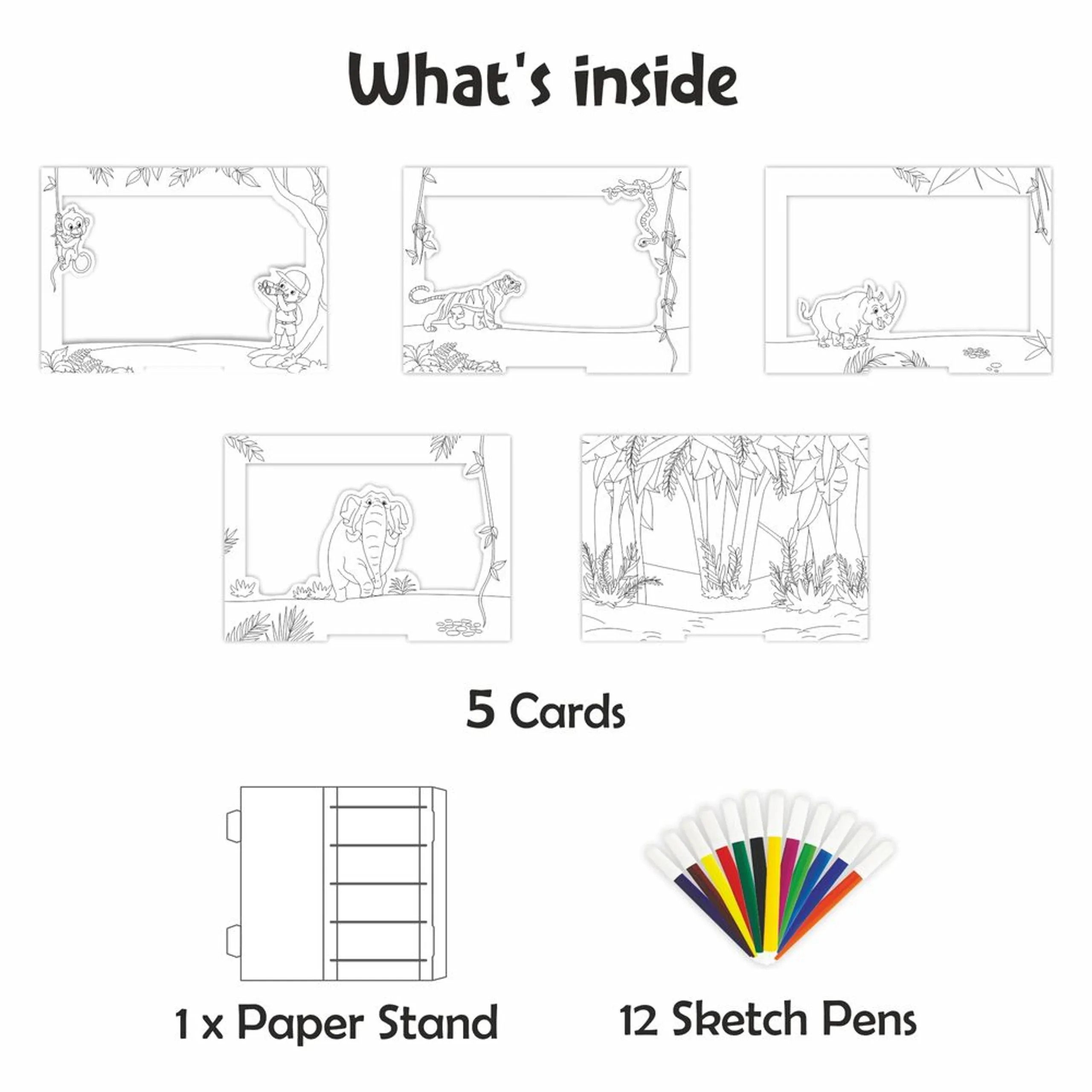 3D World Jungle Adventure Art & Craft Kit - 3+ years