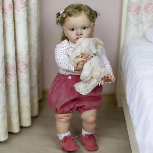 Pippa Reborn Baby Doll - 26 inch Cotton Vinyl Hand-rooted Curly Hair Ages 3+