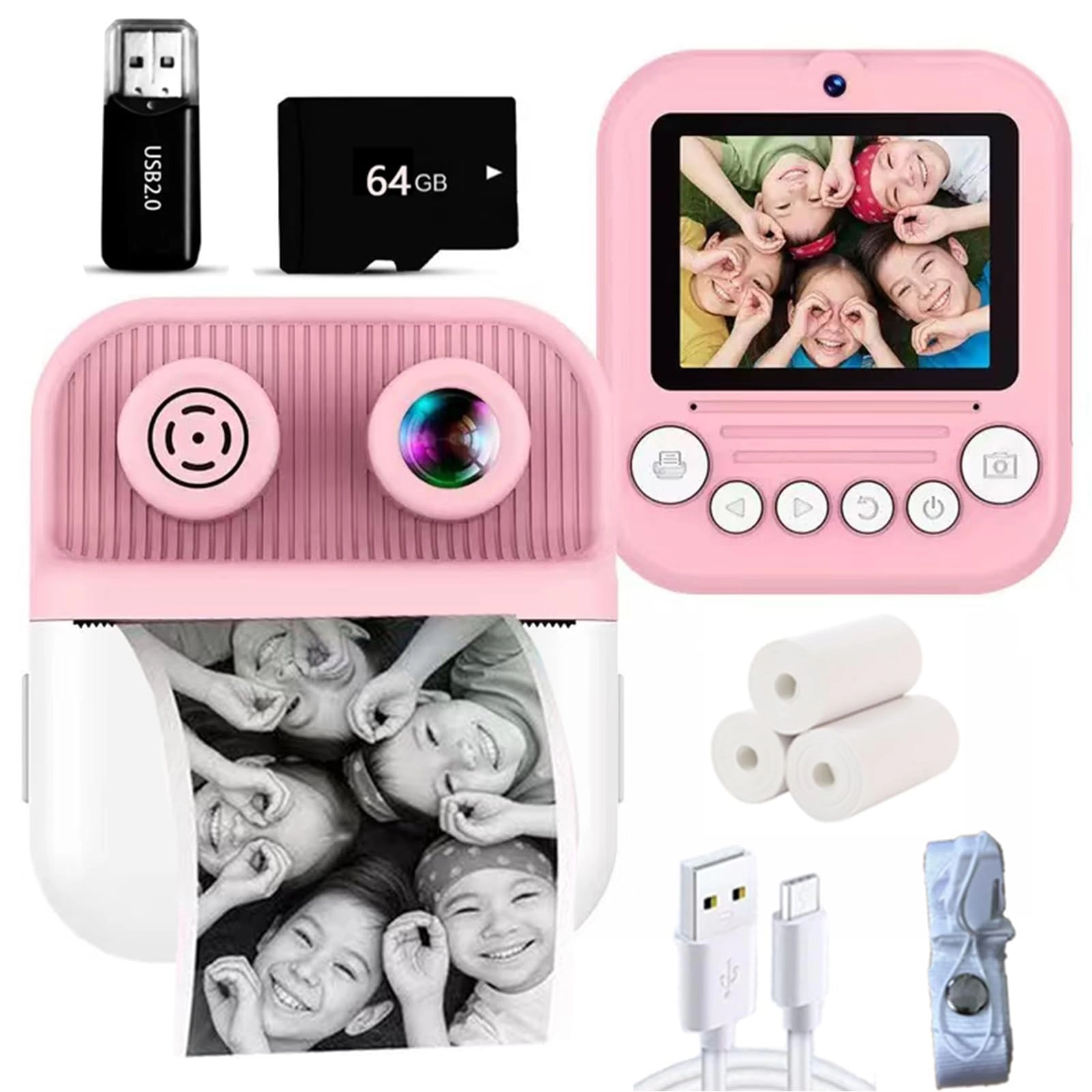 Kids Digital Camera With Instant Print - 48MP 1080P