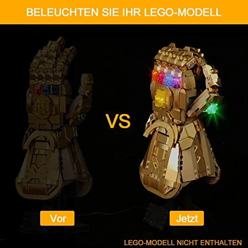 LED Light Set for LEGO Marvel The Infinity Glove 76191 - copper line 1 5 Volts (DC)