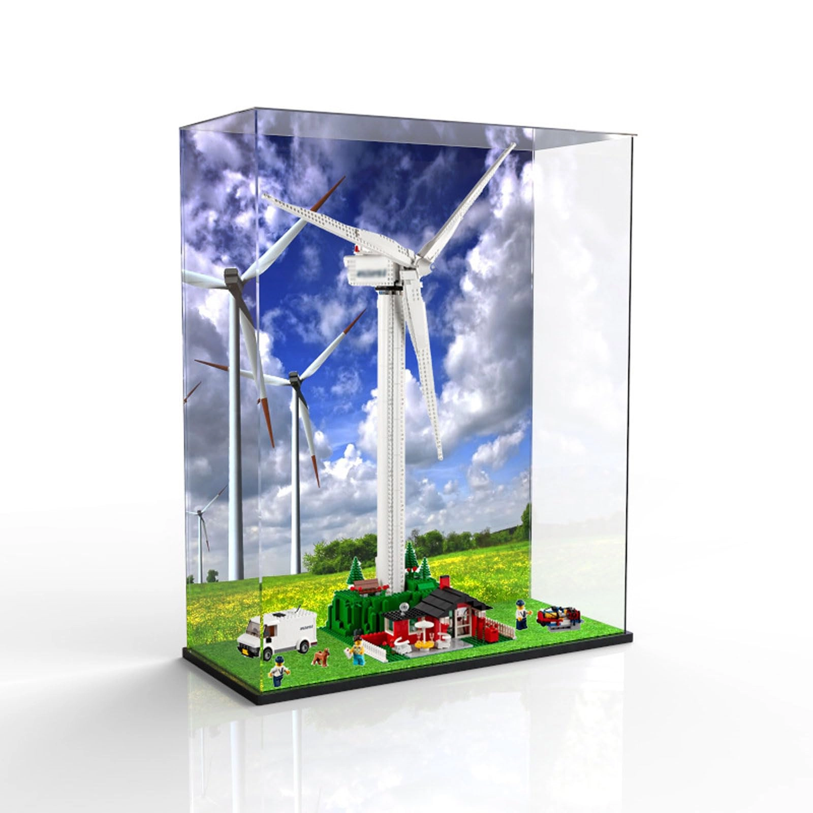 Acrylic display box - 80x35x105cm Black