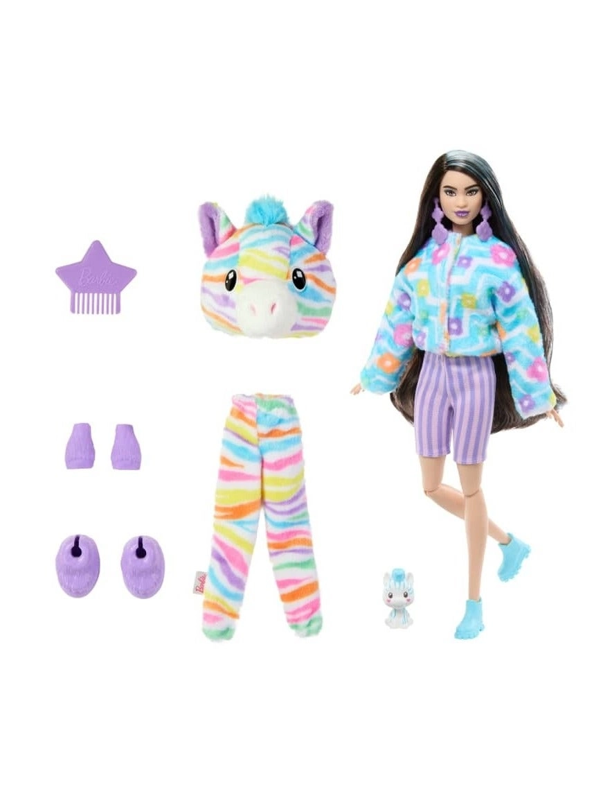 Cutie Color Reveal Zebra Doll - 10 Surprises Ages 5+