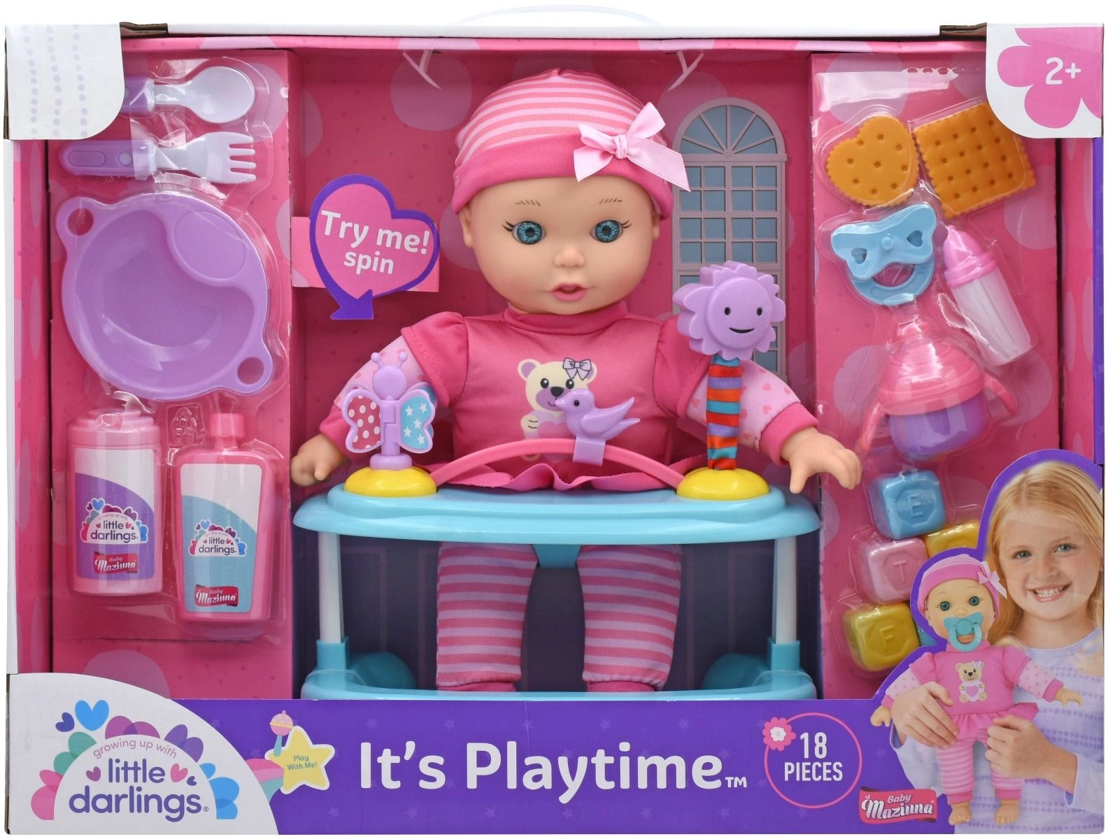 It's Playtime Doll Playset - 18pcs 11-Inch