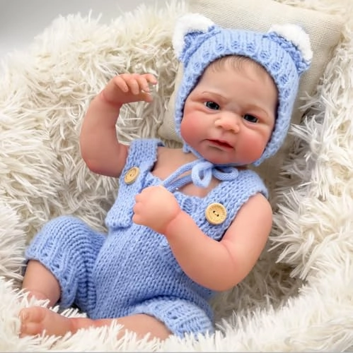 Reborn Baby Doll - 17 Inch Vinyl Eyes Open Ages 3+