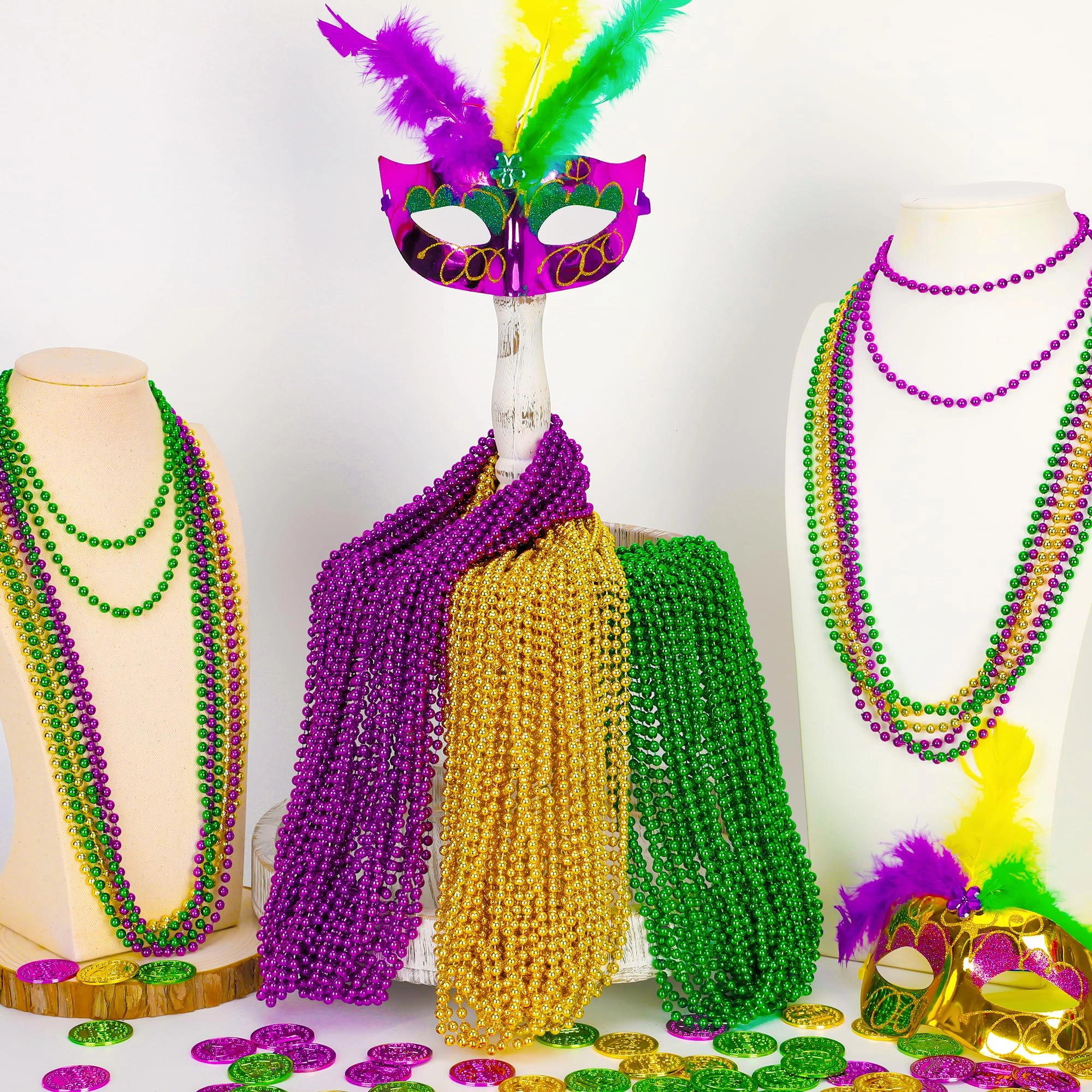 Mardi Gras Beads - 12PCS