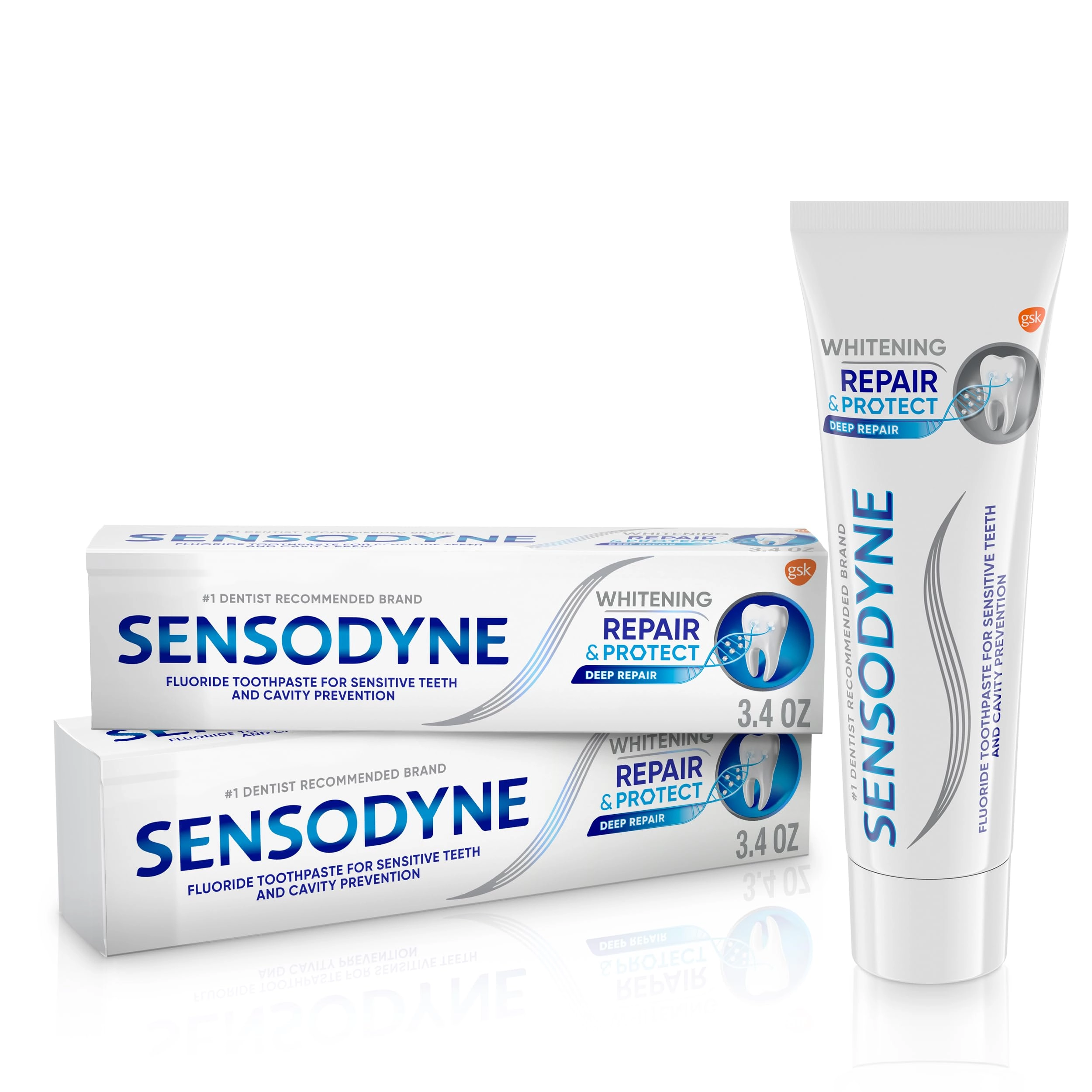 Haleon US Services Inc. Repair and Protect Whitening Stannous fluoride Toothpaste Adult 6.8 ounces