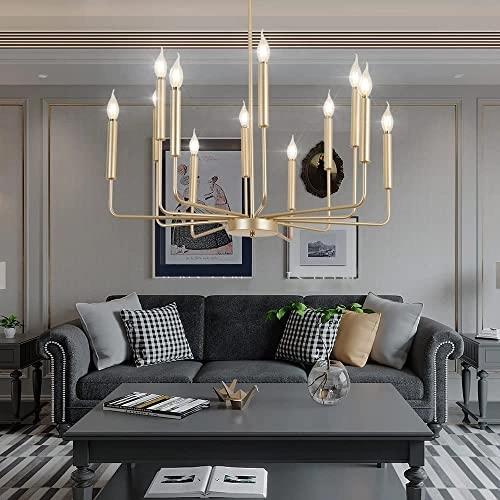 Modern Golden Chandelier - 36 cm