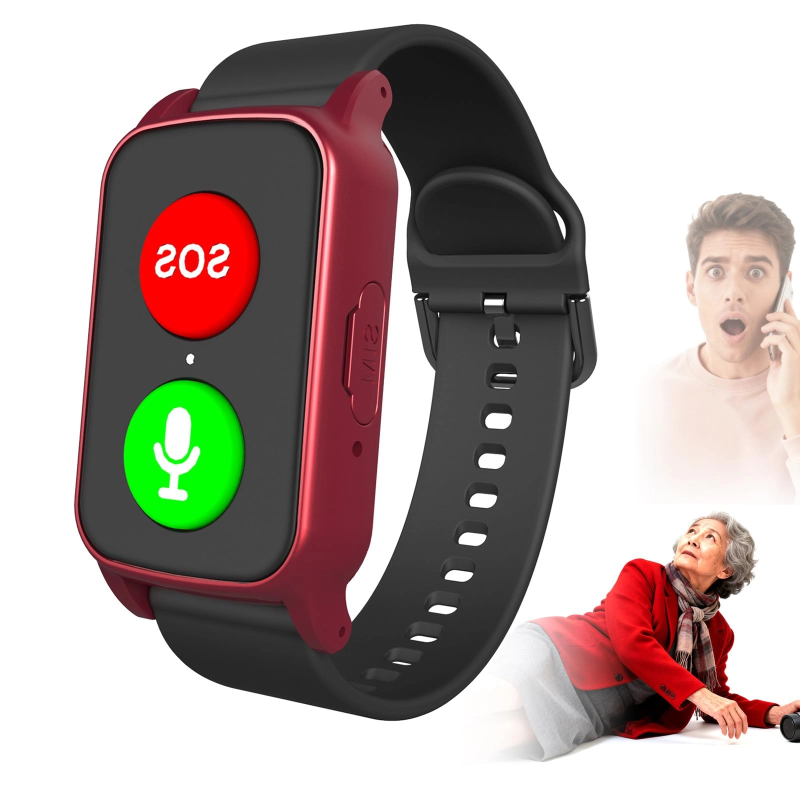 Fall Detection Watch for Elderly ABS+PC