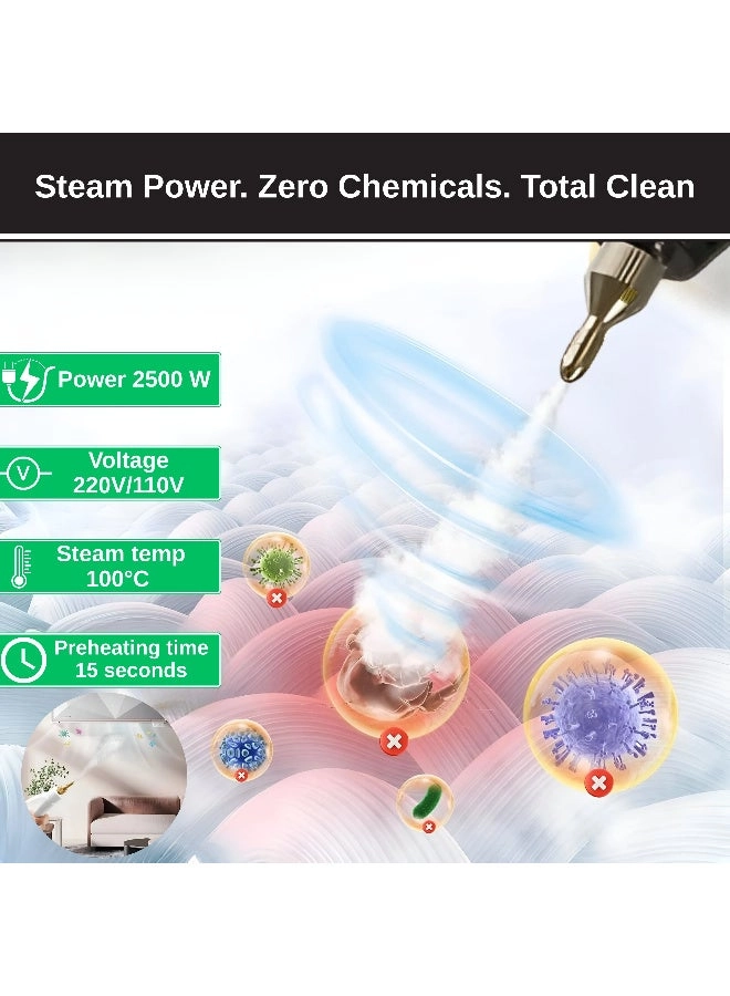 High-Pressure Handheld Steam Cleaner - 1 L