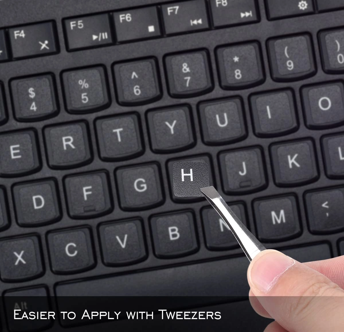 Korean Keyboard Sticker - Korean-English + Tweezers