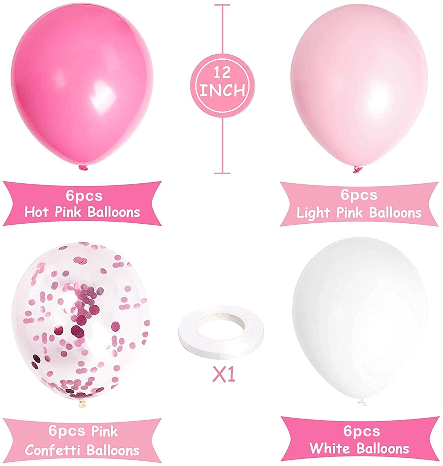 24-Pieces Latex Confetti Balloons - Father's Day