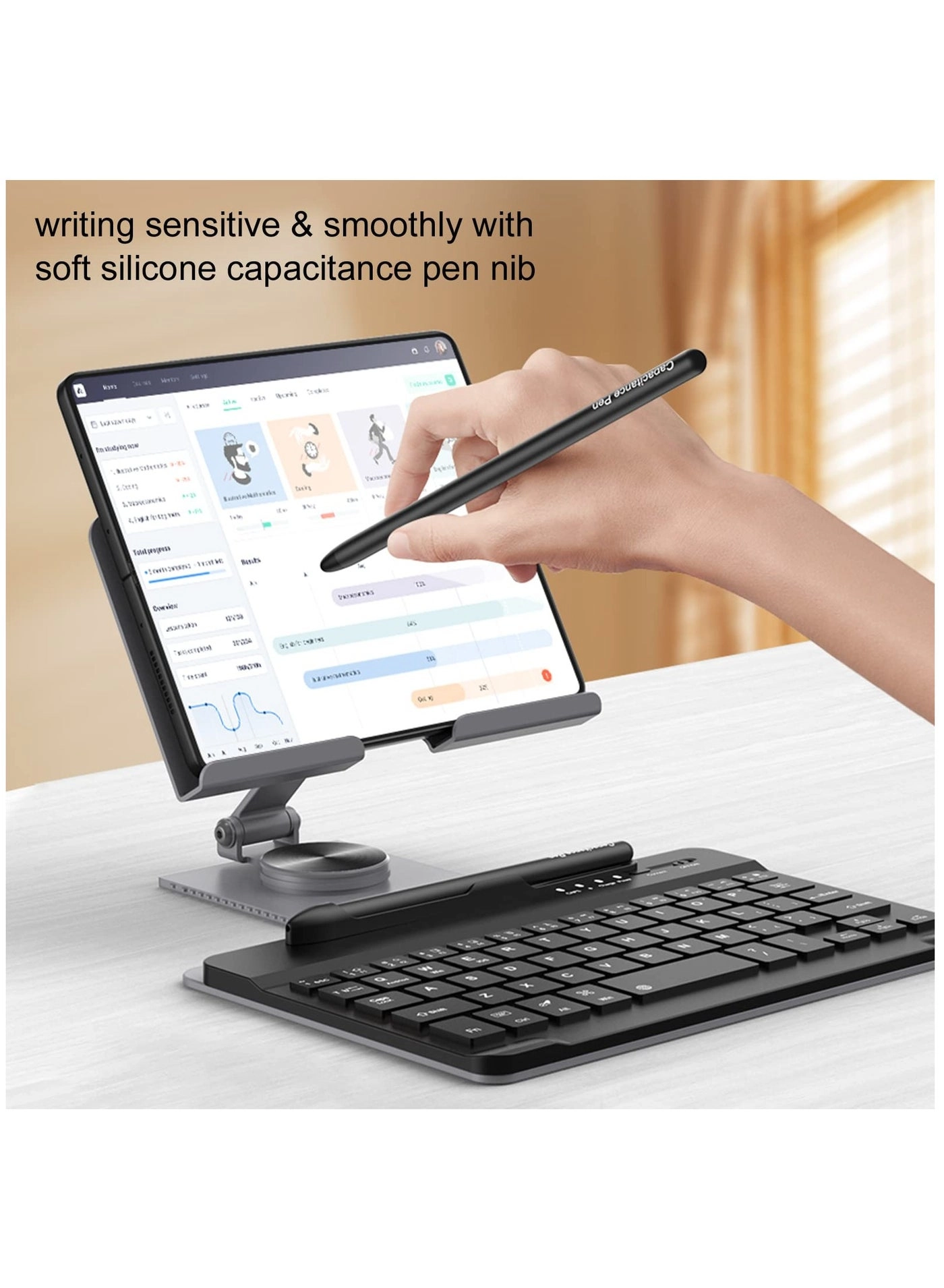 Mini Wireless Bluetooth Keyboard + Wireless Bluetooth Mouse + Adjustable Phone Stand + Capacitance Pen + S Pen Holder - for Samsung Galaxy Z Fold 4/3/2