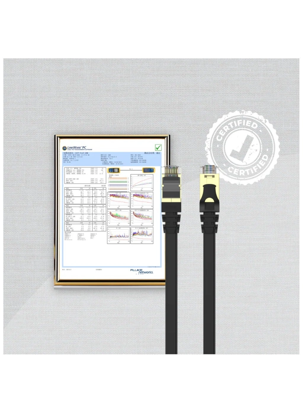 Cat 7 SSTP RJ45 Flat Ethernet Cable - 1 M