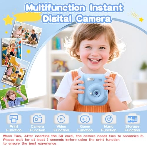 Instant Print Camera - 64GB 1000mAh